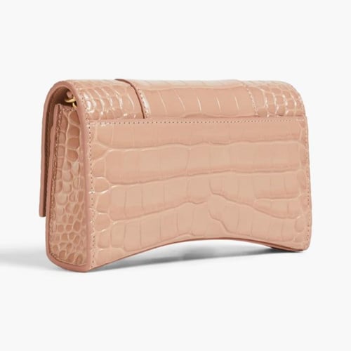 شنطة بالنسياقا نقش جلد التمساح 19CM بسلسلة ذهبية