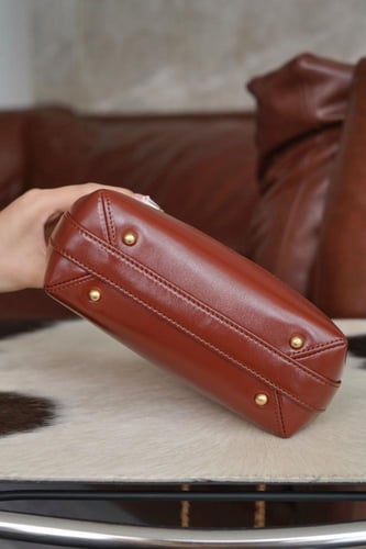 حقيبة كوكودوك 18 سم بمقبض علوي من شانيل - بني