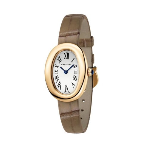 ساعة بايجنوار من كارتييه بسوار جلدي