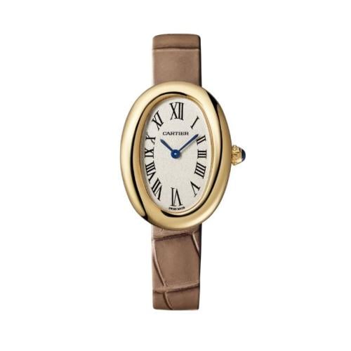 ساعة بايجنوار من كارتييه بسوار جلدي
