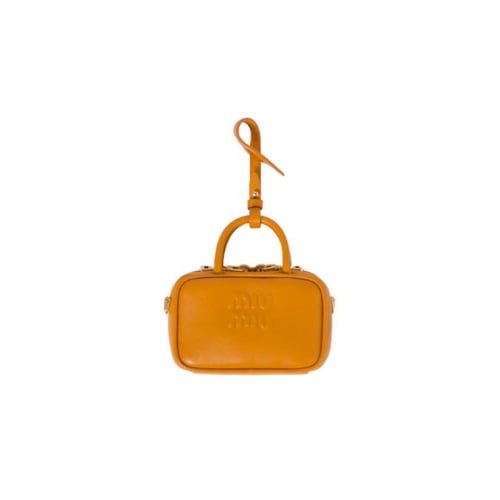 حقيبة جلدية ميكرو من ميو ميو مقاس 10.5
