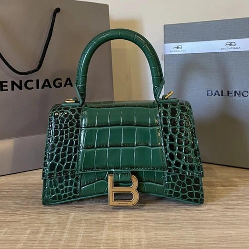 شنطة بالنسياقا الحجم اكس سمول 19 سم بنقش جلد التمس...