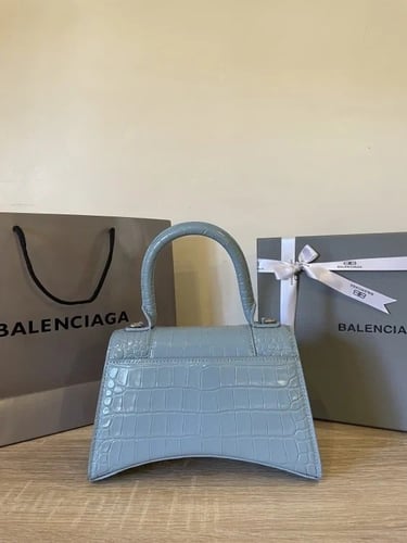 شنطة بالنسياقا سمول 22 سم نقش جلد التمساح