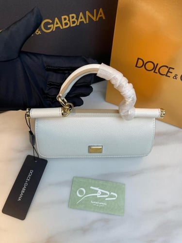شنطة يد وكتف دولتشي غابانا سيسيلي ميني- أبيض