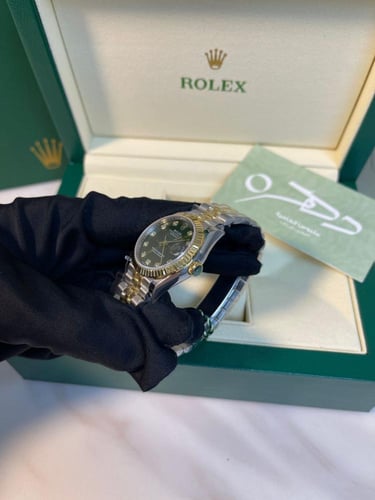 ساعة ديت جست 31mm من رولكس - أخضر زيتوني