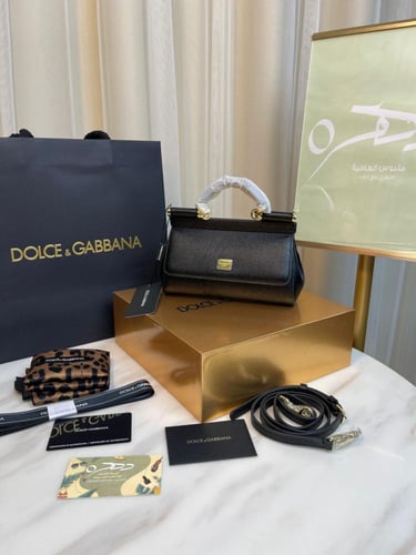 شنطة يد وكتف دولتشي غابانا سيسيلي - أسود