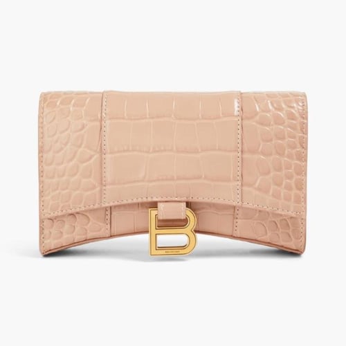 شنطة بالنسياقا نقش جلد التمساح 19CM بسلسلة ذهبية