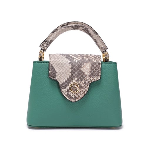 شنطة لويس فيتون كابوسين ميني 21 سم - أخضر