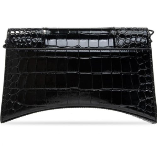 شنطة بالنسياقا نقش جلد التمساح سلسلة 23CM - أسود س...