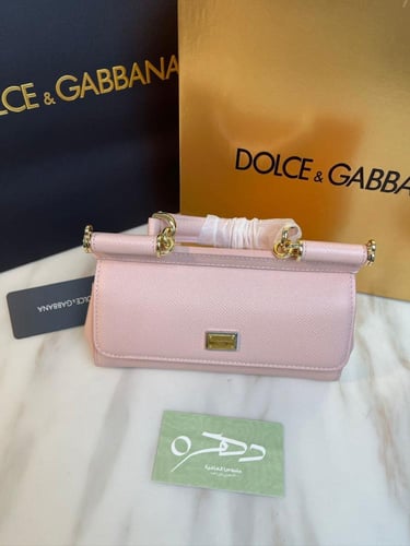 شنطة يد وكتف دولتشي غابانا سيسيلي ميني - بيج وردي