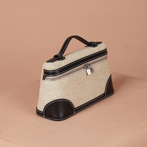 حقيبة ظهر اكسترا بوكيت بقماش مغلف بجلد عجل