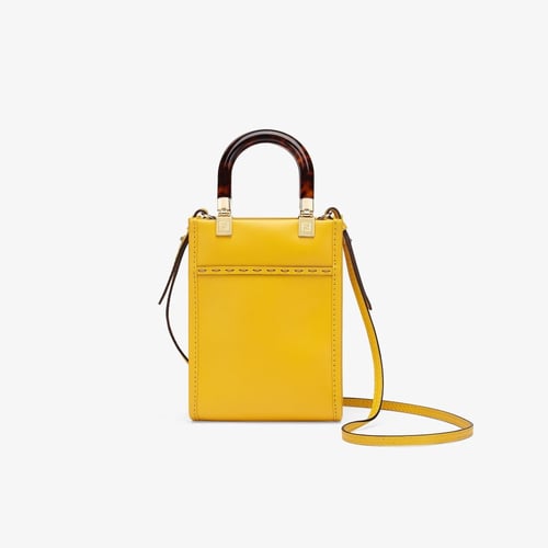 شنطة فندي صن شاين شوبر ميني - أصفر