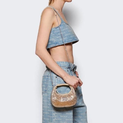 حقيبة ميو ميو واندر كريستال ميني