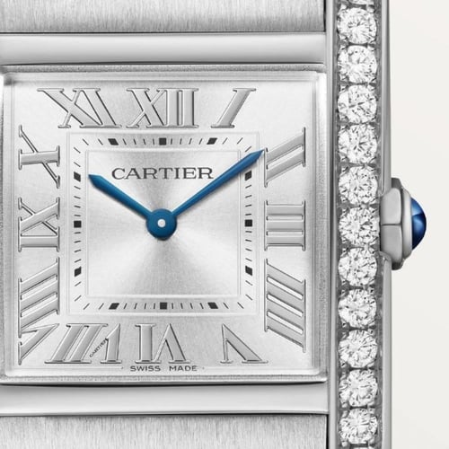 ساعة تانك فرانسيز من كارتييه سانتوس - فضية