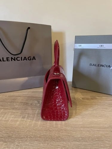 شنطة بالنسياقا الحجم اكس سمول 19 سم بنقش جلد التمس...