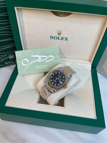 ساعة ديت جست 36 أويستر من رولكس - أسود