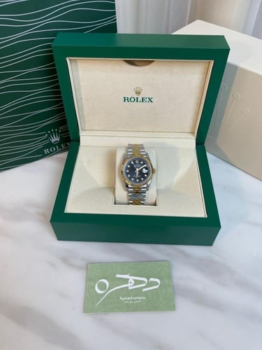 ساعة ديت جست 36 أويستر من رولكس - أسود