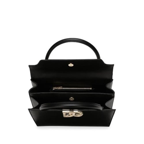 شنطة عملية جلد ببروش شعار الماركة DG