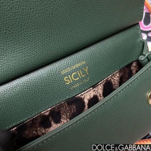 حقيبة يد دولتشي غابانا سيسيلي دوفين مقاس 18- أخضر