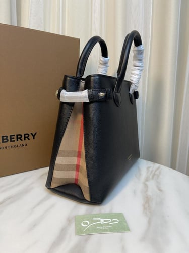 حقيبة توت بانر من بيربري - أسود