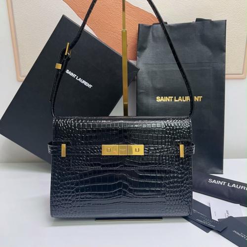 حقيبة Saint Laurent جلد بنقشة التمساح