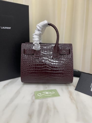 شنطة سان لوران ساك دو جور نقشة تمساح نانو