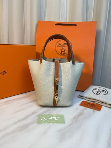 حقيبة هيرميس بيكوتين لوك 18 - بيج مع بني