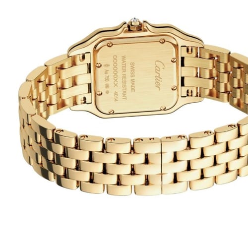 ساعة بانتير دو كارتييه باطار مصع بكريستال ومينا خض...