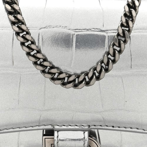 شنطة بالنسياقا نقش جلد التمساح 19CM بسلسلة فضية