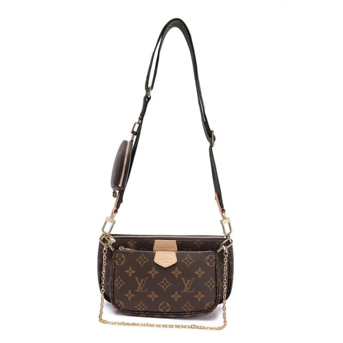 شنطة لويس فيتون ملتي بوشيت أكسسوار - بني وزيتي