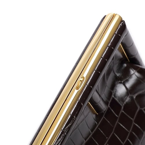 شنطة فندي فرست تمساح - بني محروق