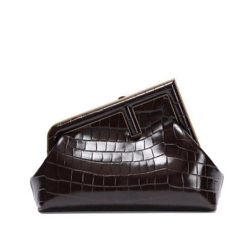 شنطة فندي فرست تمساح - بني محروق