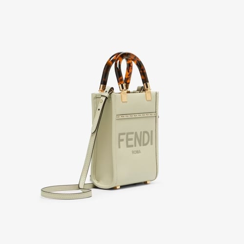 شنطة فندي صن شاين شوبر ميني - أخضر زيتوني