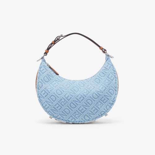 شنطة فندي فنديقرافي جينز سمول - سماوي