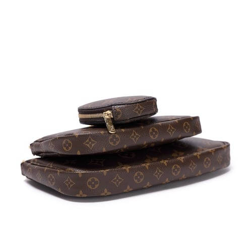 شنطة لويس فيتون ملتي بوشيت أكسسوار - بني وزيتي