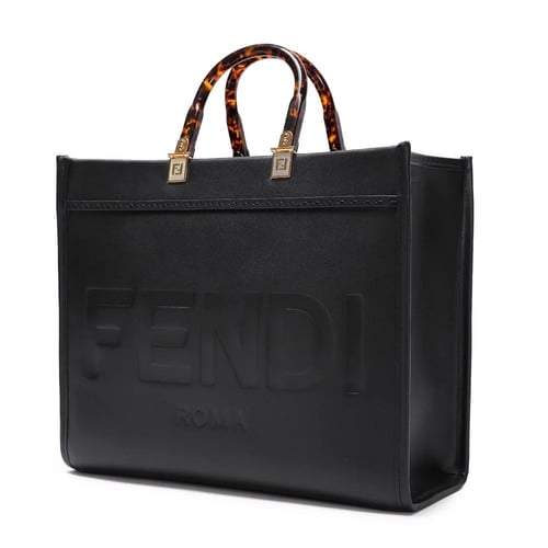 شنطة فندي صن شاين ميديم - أسود