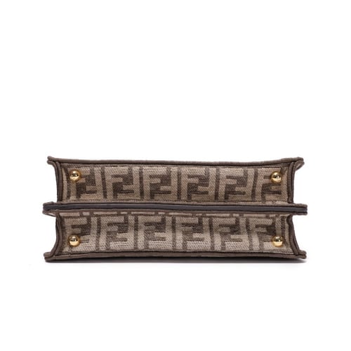 شنطة فندي بيكابو لوقو سمول 27 - بني فاتح