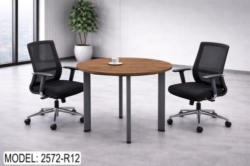 طاولة اجتماع دائرية موديل 2572-R12 لون جملي مقاس 1...