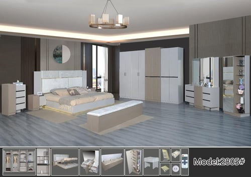 غرفة نوم صيني 9 قطع موديل 2805