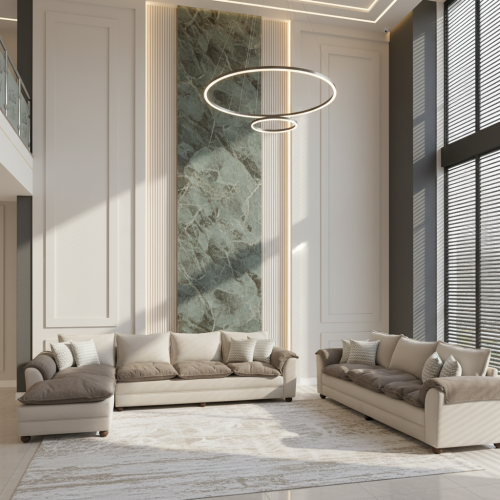 طقم كنب زاوية موديل ديفا ( زاوية 5 متر + جلسة ثلاث...