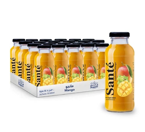 كرتون عصير سانتي مانجو الفونسو، 300 مل × 24 زجاجة