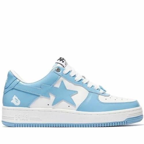 A BATHING APE Bape Sta Patent Leather White Blue