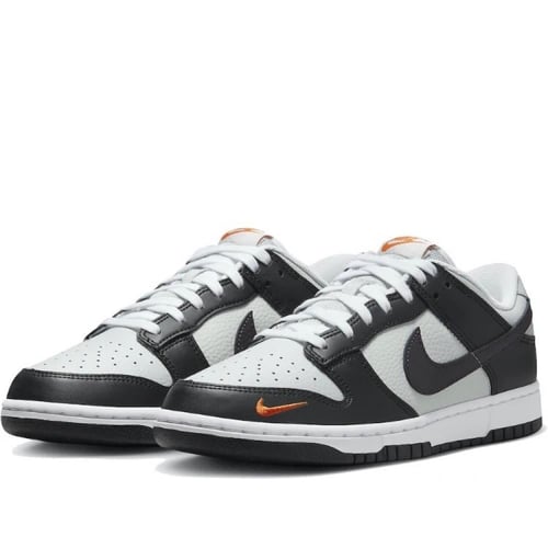 Nike Dunk Low Grey Black Orange Mini Swoosh