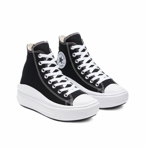 converse chuck taylor black all star move platform...