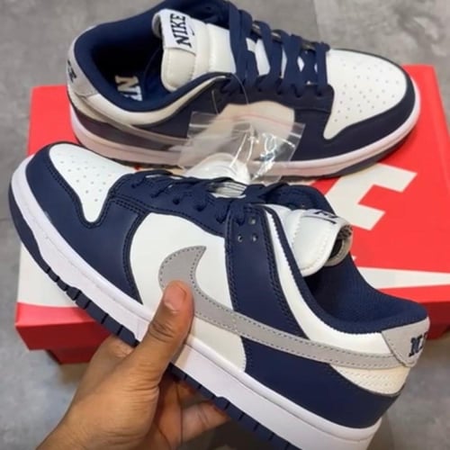 Dunk Low "Midnight Navy/Lt Smoke Grey"