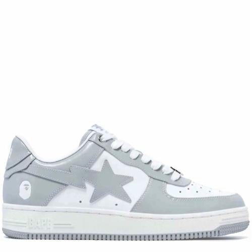 A Bathing Ape Bape Sta Patent Leather White Grey (...