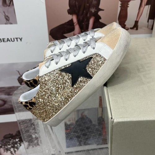 Golden goose Superstar distressed lace-up sneakers