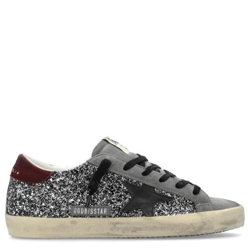 Golden Goose Deluxe Brand Glittered Lace-Up Sneake...