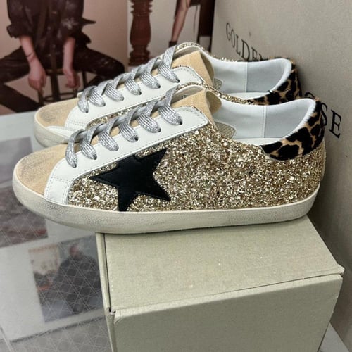 Golden goose Superstar distressed lace-up sneakers