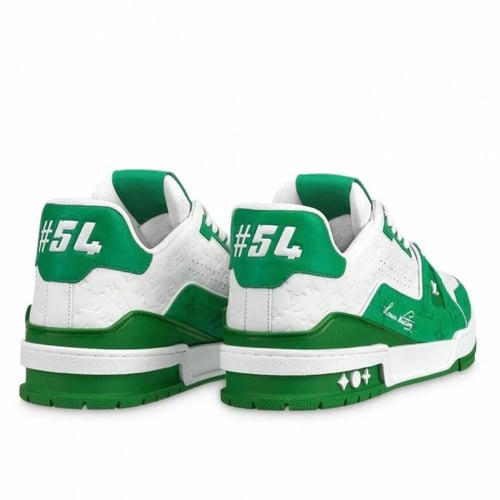 Louis Vuitton Trainer Low White Green
